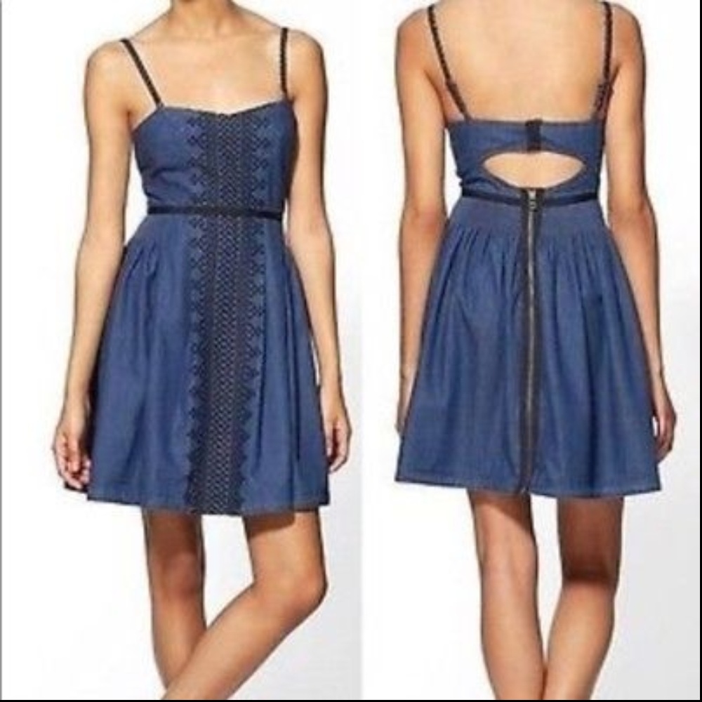 Free People New Romantics Denim Dress Size10